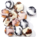 12 Pieces Cat Pom Pom Balls Toys Large Fuzzy Cat Ball Artificial Large Plush Ball for Cats Pets Interactive Playing Indoor(Pink,Leopard)